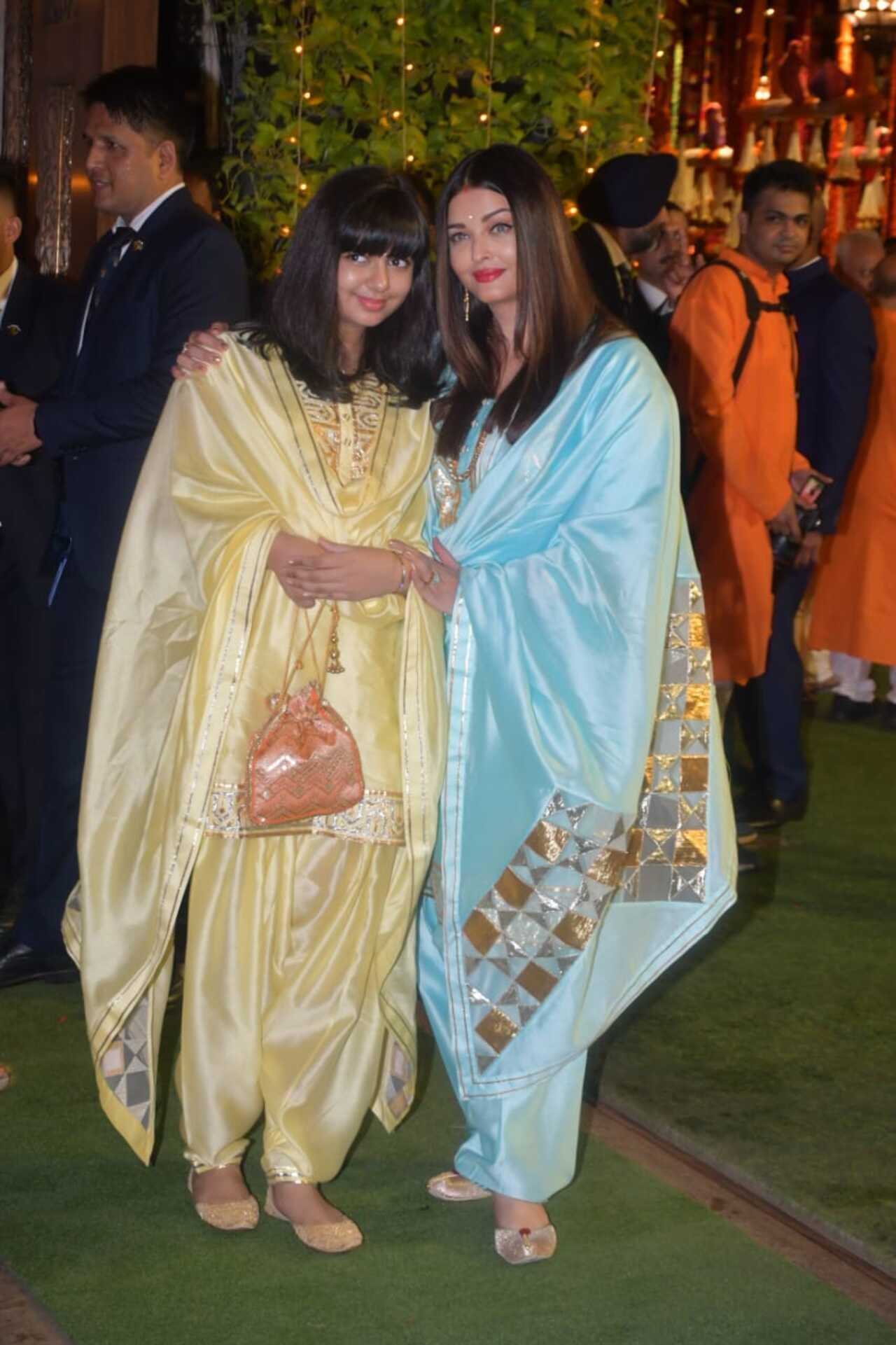 Aishwarya Rai Bachchan and her daughter Aaradhya Bachchan attended the ceremony. They were wearing Patiala suits